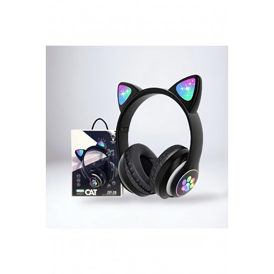 Lovelycure STN-28 ασύρματα ακουστικά με LED, Bluetooth 5.0, ισχυρά μπάσα
