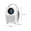 Λάμπα LED Q-HD998 Mini Projector DLP (DMD) με ενσωματωμένα ηχεία Λευκό