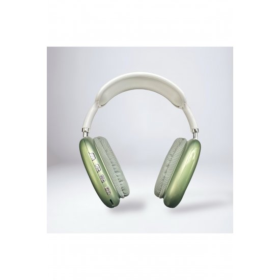 Ασύρματα ακουστικά Bluetooth Over-Ear, Premium Green Design, Hi-Fi Stereo Sound, Ενσωματωμένο μικρόφωνο