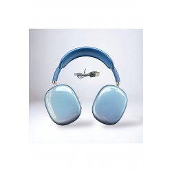 Ασύρματα ακουστικά Bluetooth Over-Ear, Premium Blue Design, Hi-Fi Stereo Sound, Ενσωματωμένο μικρόφωνο