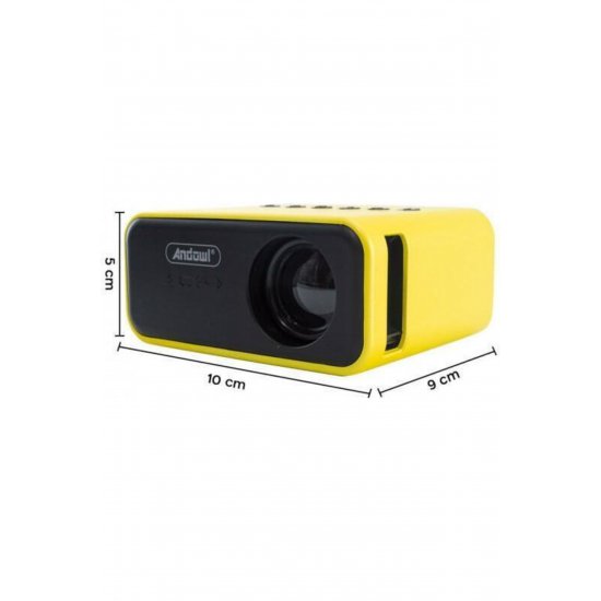 Q-SF35 Mini 3D προβολέας LCD Λάμπα LED με ενσωματωμένα ηχεία κίτρινο