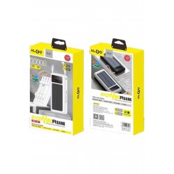 KP-97 Solar Power Bank 10000mAh με 2 θύρες USB-A Λευκό