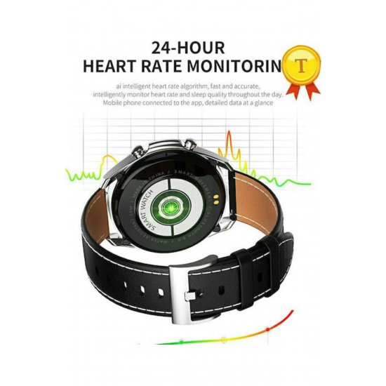 Smartwatch Z19 με μαύρο όργανο παρακολούθησης καρδιακών παλμών