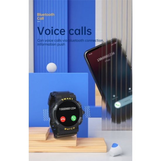 Smartwatch Z19 με μαύρο όργανο παρακολούθησης καρδιακών παλμών