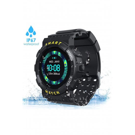 Smartwatch Z19 με μαύρο όργανο παρακολούθησης καρδιακών παλμών