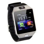 DZ09 Smartwatch 43mm με SIM (Ασημί)