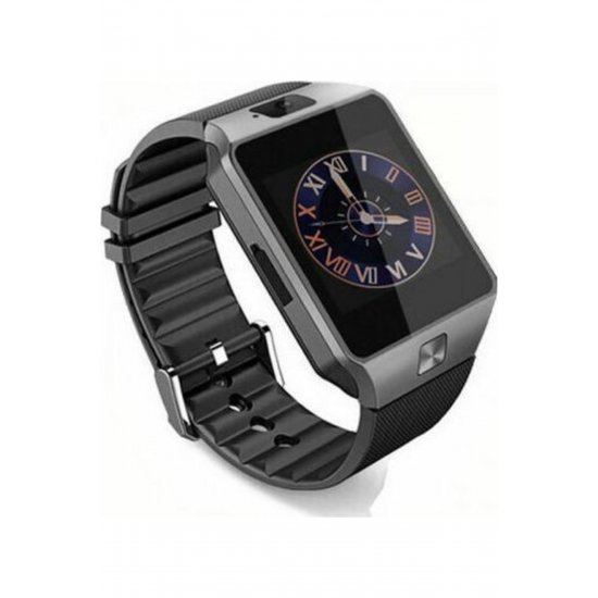 DZ09 Smartwatch 43mm με SIM (Ασημί)