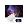 PR80 6954215478543 Mini Projector LCD Λάμπα LED με ενσωματωμένα ηχεία Λευκό