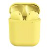 Ακουστικά in-ear Bluetooth Handsfree με θήκη φόρτισης κίτρινη