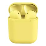 Ακουστικά in-ear Bluetooth Handsfree με θήκη φόρτισης κίτρινη
