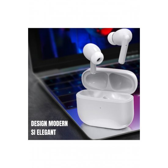 Ασύρματα ακουστικά Bluetooth Ακουστικά Premium Ποιότητας, Έλεγχος αφής, Iphone, Samsung, Λευκό