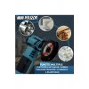 Επαγγελματικός Mini Angle Grinder, Infiniteea™, 750W, 19500 RPM, Μπαταρίες 2x12V, 5 Δίσκοι, Μπλε