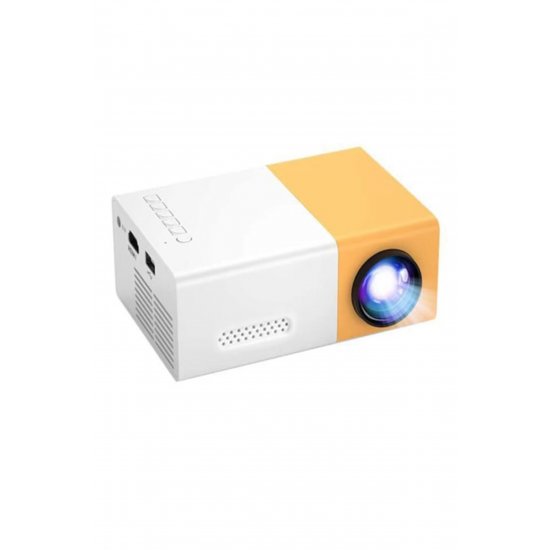 Mini Projector, Vamvo, 1080P, Λευκό/Πορτοκαλί
