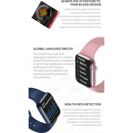 HW12 Smartwatch 40mm (Μαύρο)