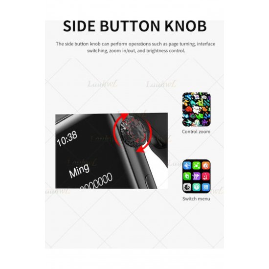 HW12 Smartwatch 40mm (Μαύρο)