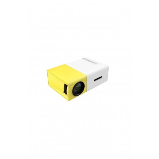 Μίνι φορητός προβολέας USB stick Αναγνώστης καρτών microSD κίτρινο