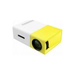 YG-300 Mini Projector LCD Λάμπα LED με ενσωματωμένα ηχεία κίτρινο