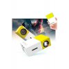 YG-300 Mini Projector LCD Λάμπα LED με ενσωματωμένα ηχεία κίτρινο