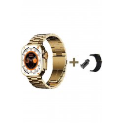 Έξυπνο ρολόι M9 Ultra Max 46 mm με μόνιτορ καρδιακών παλμών (χρυσό)
