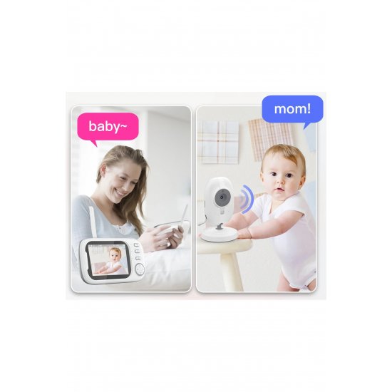 Ήχος ABM600 - Baby Video, Οθόνη LCD 3,5'', Νυχτερινή όραση, Αισθητήρας θερμοκρασίας, VOX