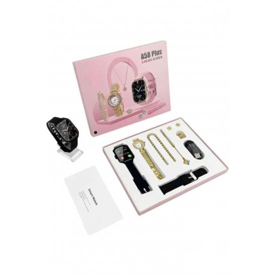 Ροζ Smartwatch A58 Plus 45mm