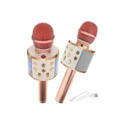 Μικρόφωνο Karaoke, Bluetooth, Ηχητικά εφέ, LED, Rose