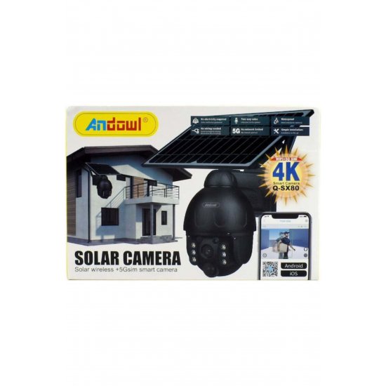 Q-SX80 IP Κάμερα επιτήρησης Wi-Fi/4G Full HD 1080p Αδιάβροχη μπαταρία που τροφοδοτείται με αμφίδρομη επικοινωνία