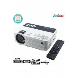 Λάμπα LED Q-A17 Mini Projector DLP (DMD) με ενσωματωμένα ηχεία Λευκό