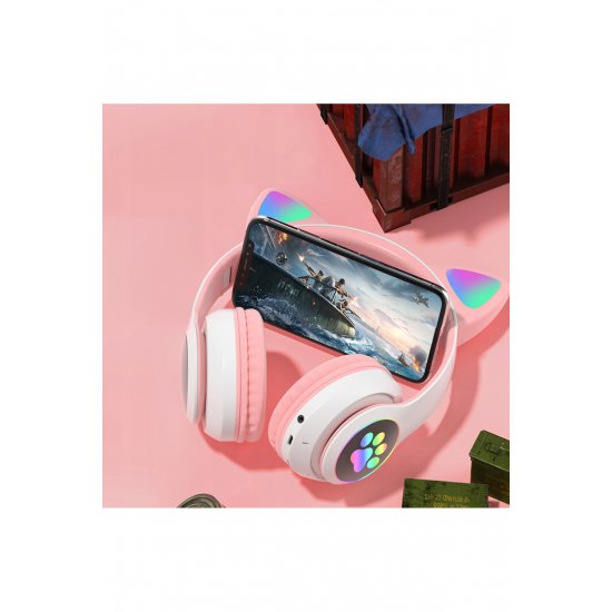Ασύρματα ακουστικά για παιδιά, Bluetooth 5.0, ραδιόφωνο FM, συσκευή ανάγνωσης micro SD, εμβέλεια 10 m
