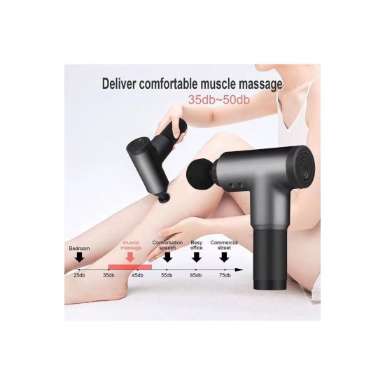 Intense Fascial Gun Massager, , Κατά της κυτταρίτιδας, τόνωση, χαλάρωση, 4 κεφαλές