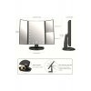 Καλλυντικός καθρέφτης LED Verk Group, με φωτισμό 22 LED, zoom 2x/3x, αναδιπλούμενος, μαύρος