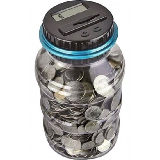 Smart Safe Jar Money Box Πλαστικό 1,8lt 20x12cm