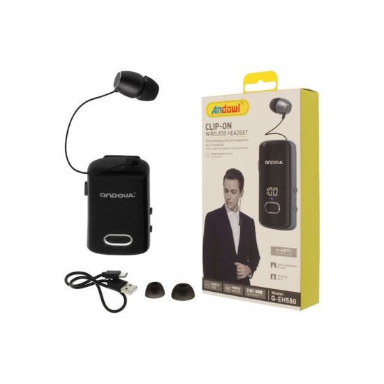 Ακουστικά Bluetooth Handsfree Q-EH580 Μαύρο Μπεζ