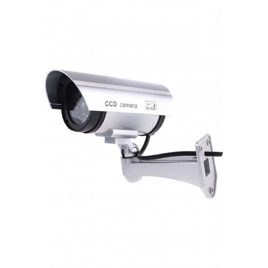 Fake Bullet Surveillance Camera Ασημί