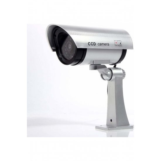 Fake Bullet Surveillance Camera Ασημί