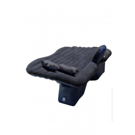 Φουσκωτό στρώμα αυτοκινήτου 80x45x135cm + 2 μαξιλάρια και αντλία 12V περιλαμβάνονται - Μαύρο