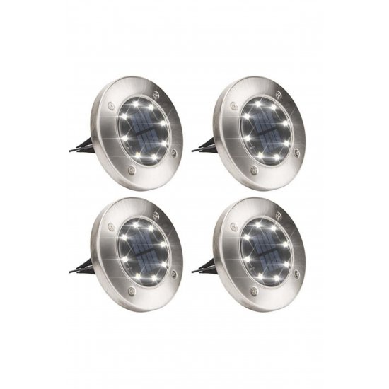 Σετ 4 Spike Solar Lights Cool White με φωτοκύτταρο Σετ 4 Spike Solar Lights Cool White με φωτοκύτταρο