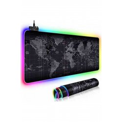 Παγκόσμιος χάρτης RGB Gaming Mouse Pad XXL 800mm με μαύρο φωτισμό RGB