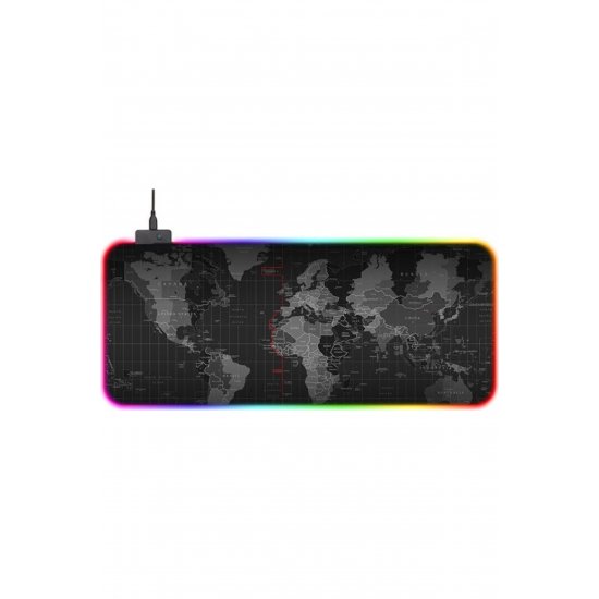 Παγκόσμιος χάρτης RGB Gaming Mouse Pad XXL 800mm με μαύρο φωτισμό RGB