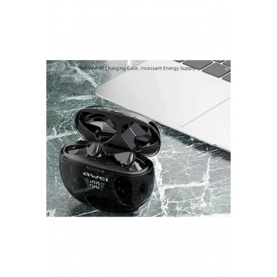 Ακουστικά ανοιχτής ακρόασης Bluetooth T15P με Μαύρη θήκη φόρτισης