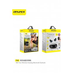 Ακουστικά ανοιχτής ακρόασης Bluetooth T60 με Μαύρη θήκη φόρτισης