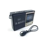 Φορητό επαναφορτιζόμενο ραδιόφωνο με USB μαύρο