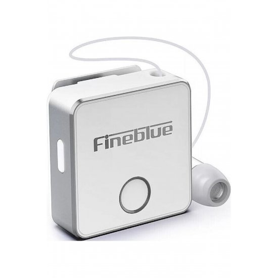 F2 Pro In-ear Bluetooth Handsfree Ακουστικό Πέτο Λευκό