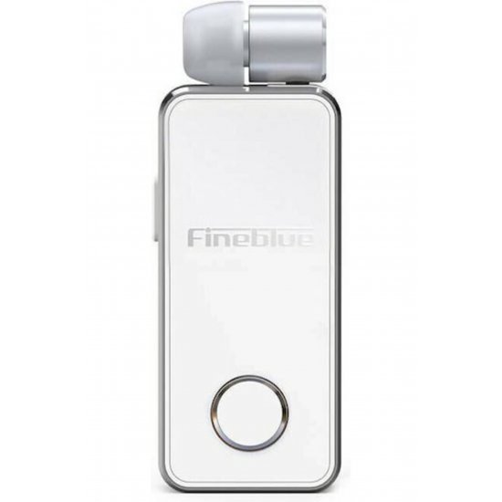 F2 Pro In-ear Bluetooth Handsfree Ακουστικό Πέτο Λευκό