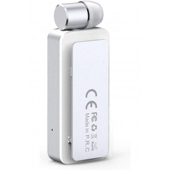 F2 Pro In-ear Bluetooth Handsfree Ακουστικό Πέτο Λευκό