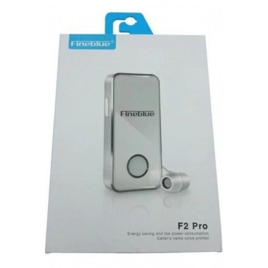 F2 Pro In-ear Bluetooth Handsfree Ακουστικό Πέτο Λευκό