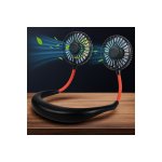 Φορητός ανεμιστήρας λαιμού USB μαύρο