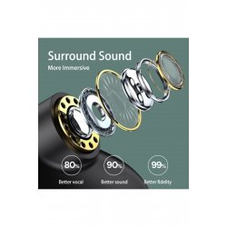 TWS-33 Earbud Bluetooth Handsfree ακουστικά με μπλε θήκη φόρτισης