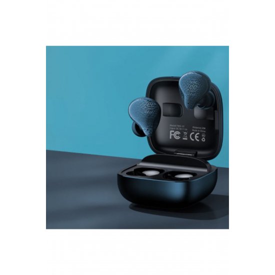 TWS-33 Earbud Bluetooth Handsfree ακουστικά με μπλε θήκη φόρτισης