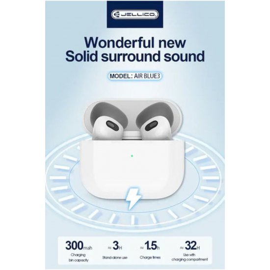 Airblue 3 In-ear Bluetooth Ακουστικά Handsfree Λευκό Airblue 3 In-ear Bluetooth Ακουστικά Handsfree Λευκό